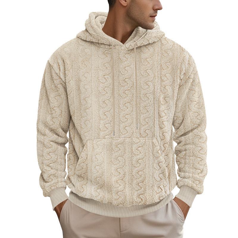 Herren Fleece Hoodie Kapuze Kängurutasche Warm Modern - BerlinGlamour