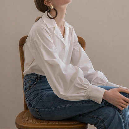 Damen Bluse mit Puffärmeln Modern Elegant