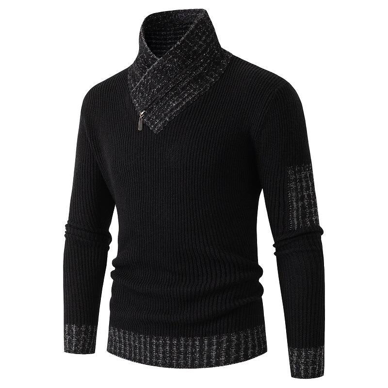 Herren Pullover Modern Asymmetrischer Kragen Strukturiert