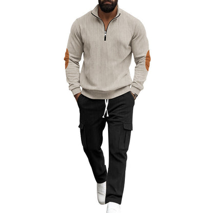 Herren Freizeitset Sportlich mit Reißverschluss und Taschen