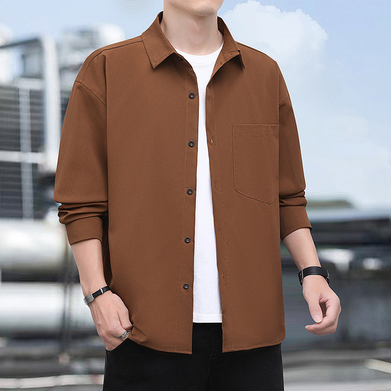 Herren Hemdjacke Lässig Outdoor mit Struktur Optik