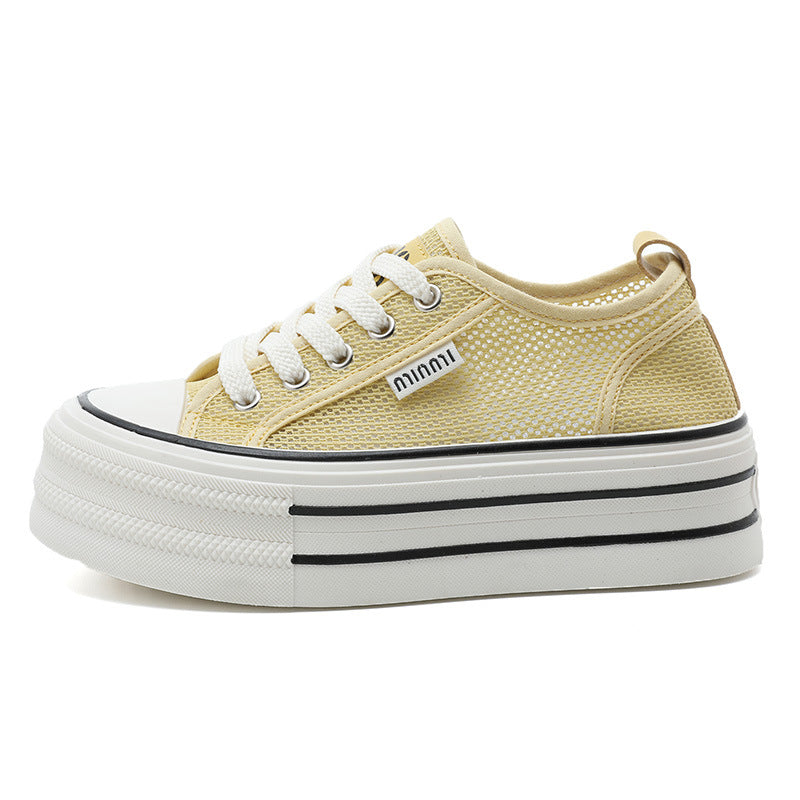 Damen Plateau Sneaker Atmungsaktiv Komfort Größe - BerlinGlamour