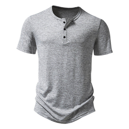 Herren Kurzarmhemd Modern Lässig Mit Knopfleiste