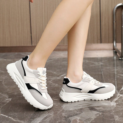 Damen Sneaker Sportlich Chunky atmungsaktiv Schwarz