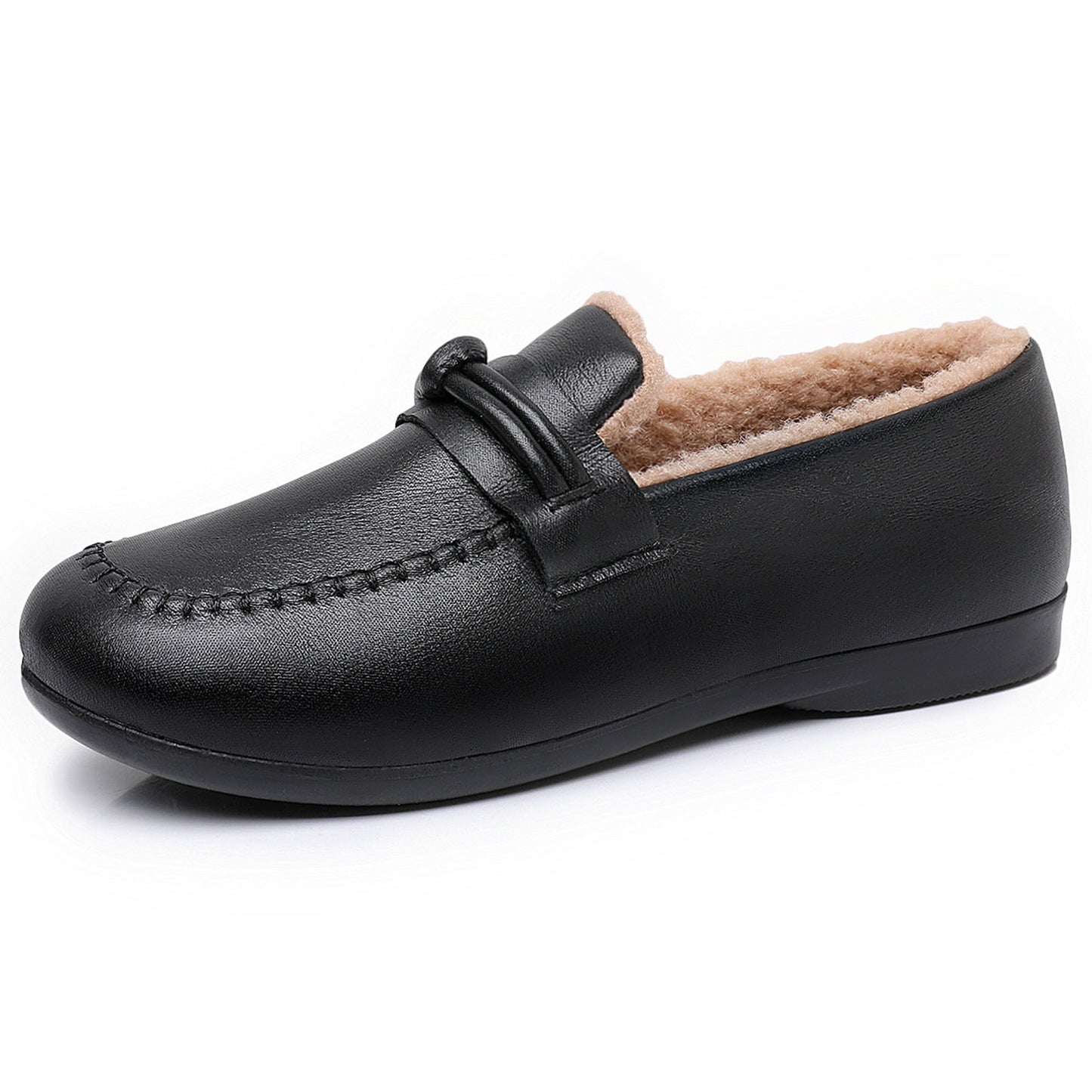 Damen Mokassins Warm Bequem Elegante Wintermode