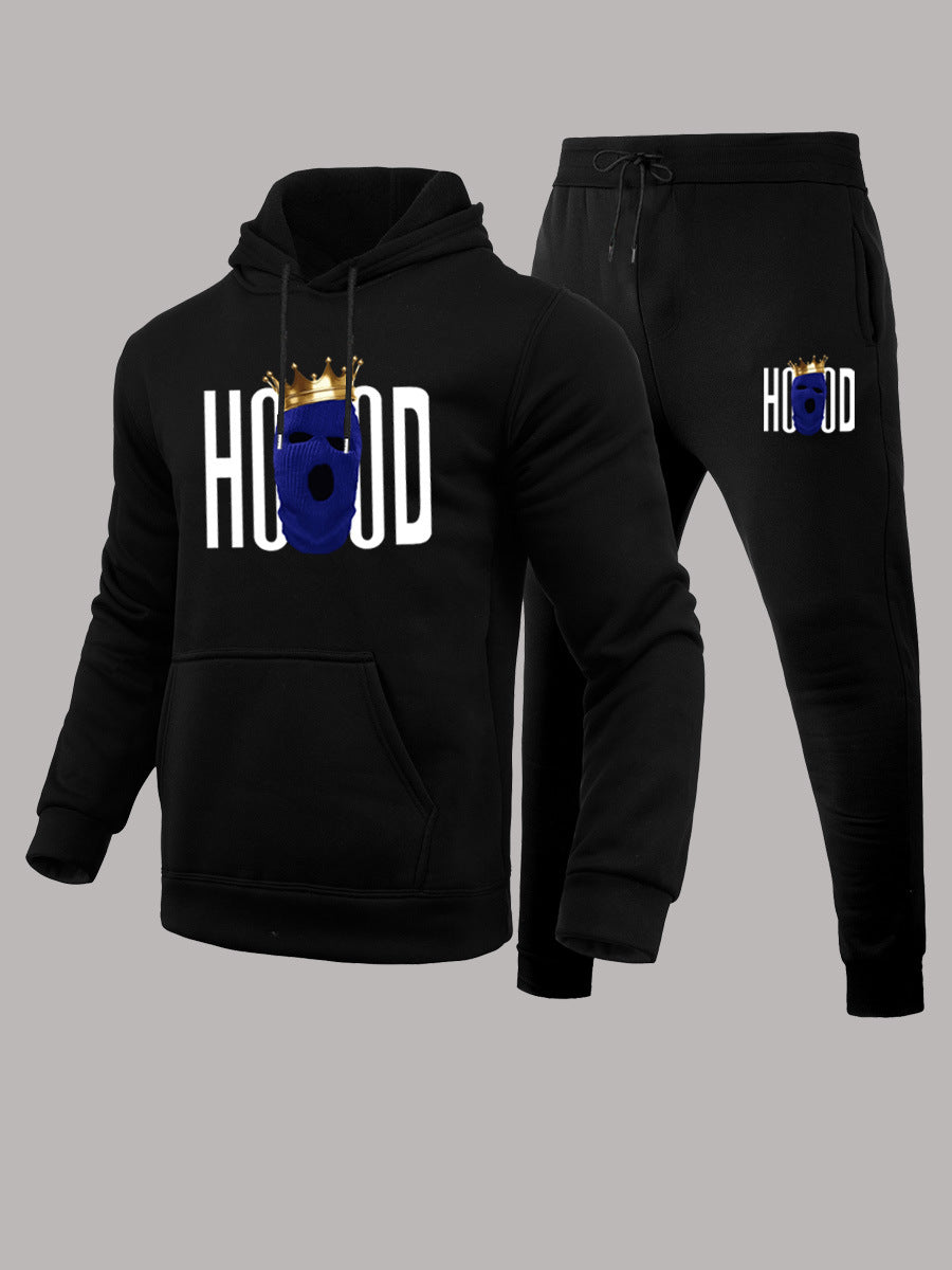 Herren Hoodie Set Jogginghose Graffiti Streetwear Berlin Style