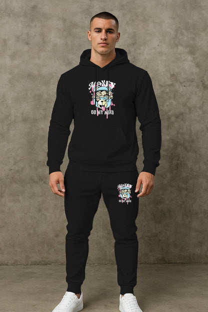 Herren Jogginganzug Grafikdruck Berlin Streetwear