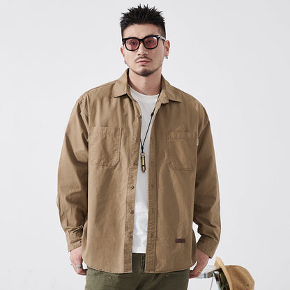 Herren Hemd Lässig Utility Style Modern