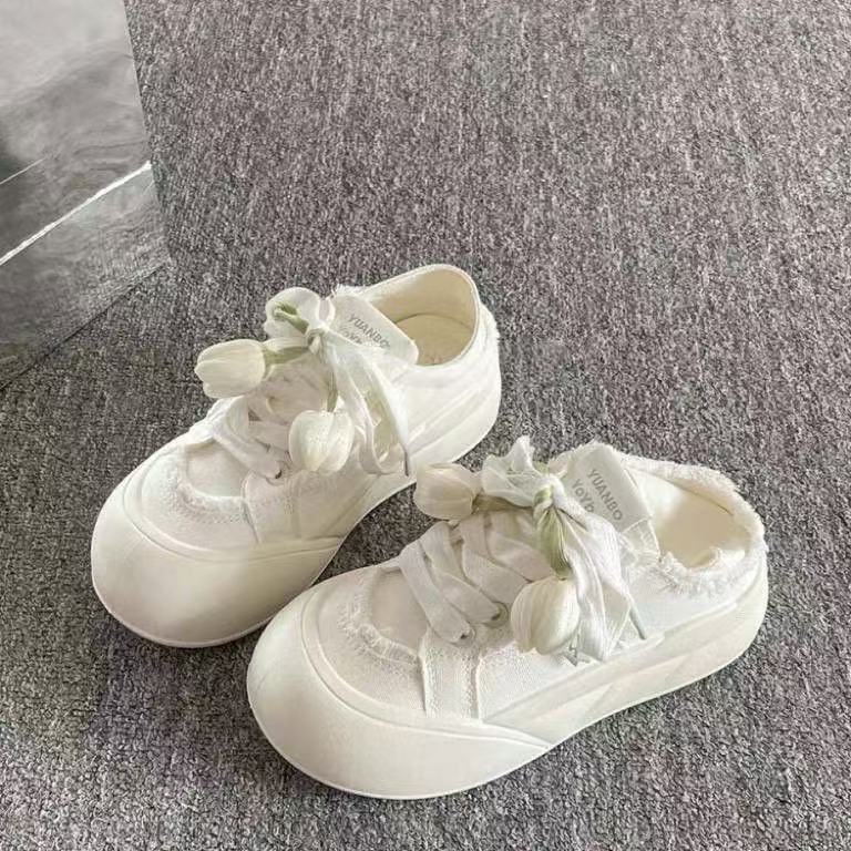 Damen Sneaker Floral Schnürschuhe Trendy Modisch