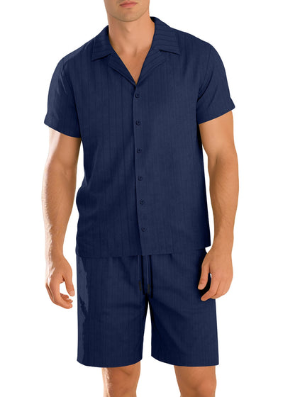 Herren Kurzarmhemd Slim Fit Modern Berlin Stil