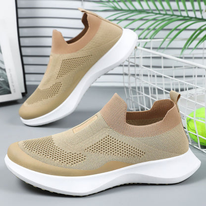 Damen Sneaker Stretch Bequem Slip-On Schuhe