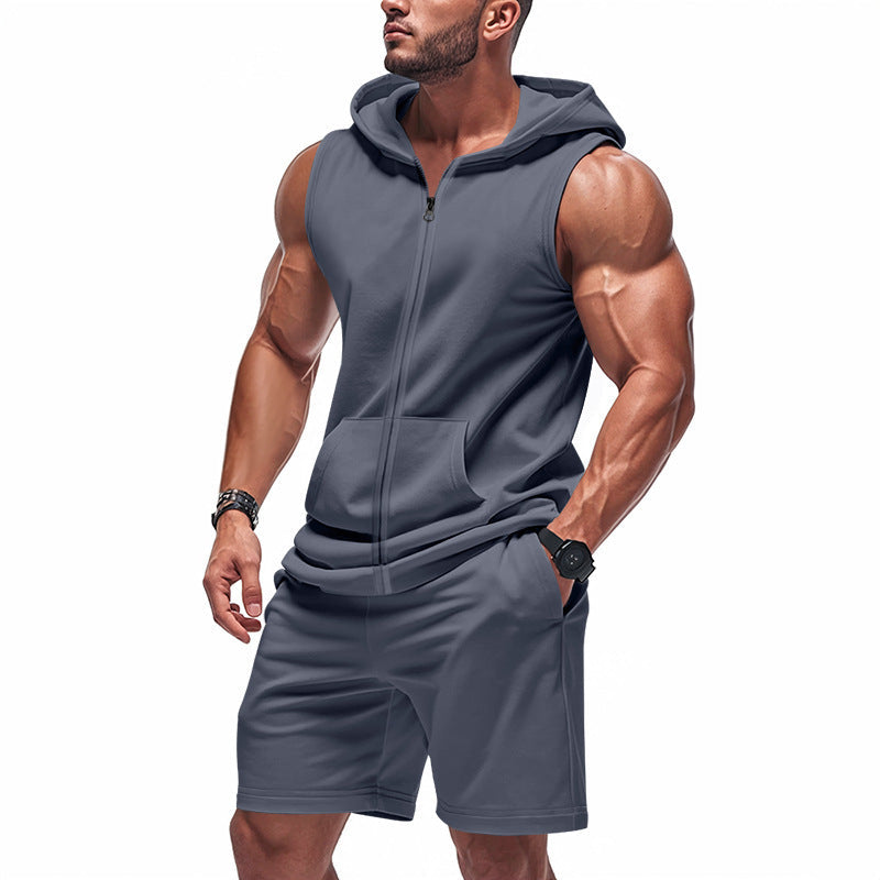 Männer Sport Set Kapuzenshirt und Shorts Größe S-XXXL