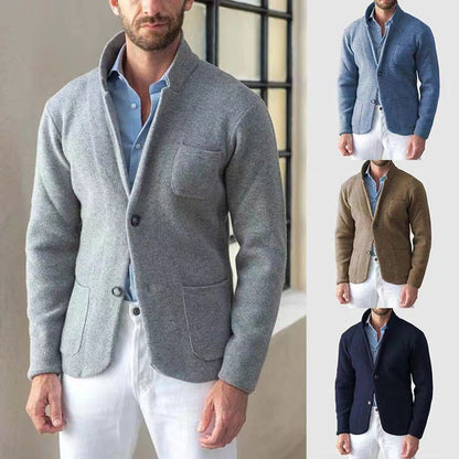Herren Blazer Strick Modern Eleganter Schnitt - BerlinGlamour