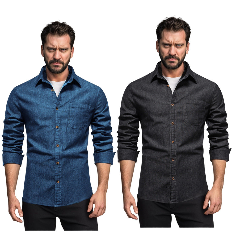 Männer Denim Hemd Modern Slim Fit