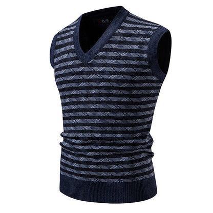 Herren Strickjacke Ärmellos Modern Zopfmuster