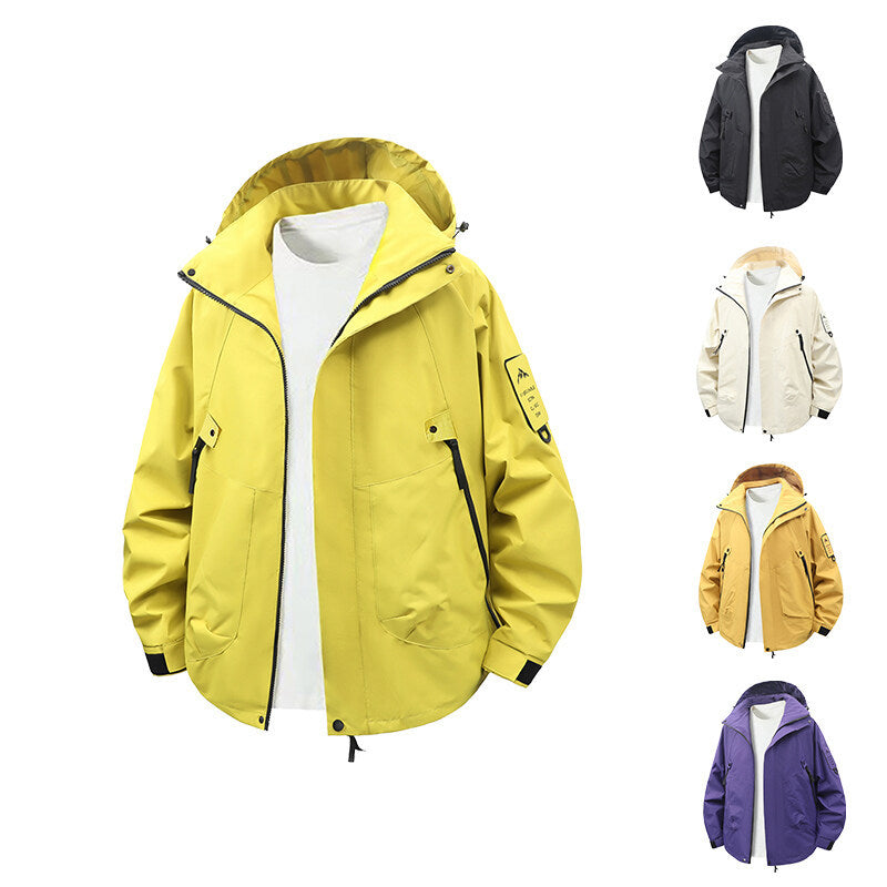 Herren Outdoor-Jacke Funktional Wasserdicht mit Kapuze - BerlinGlamour