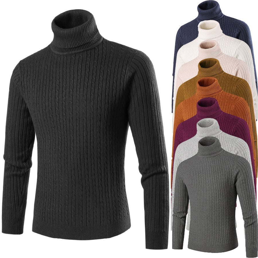 Herren Rollkragenpullover Strick Modern Style - BerlinGlamour