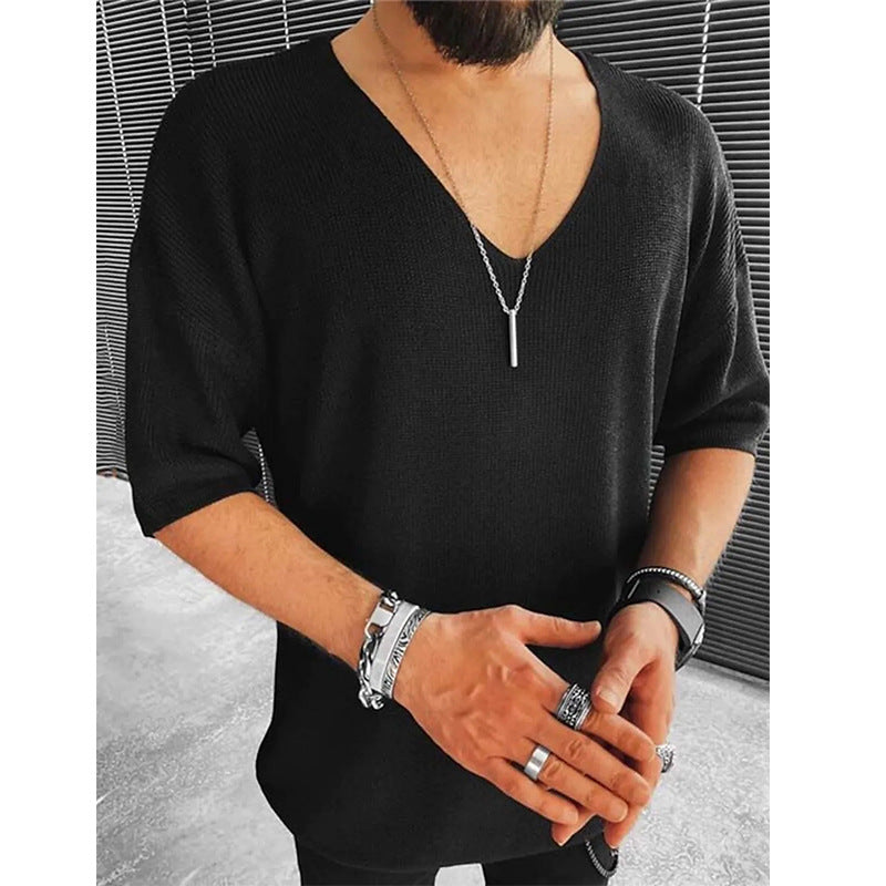 Herren Pullover Übergröße V-Ausschnitt Großes Modell