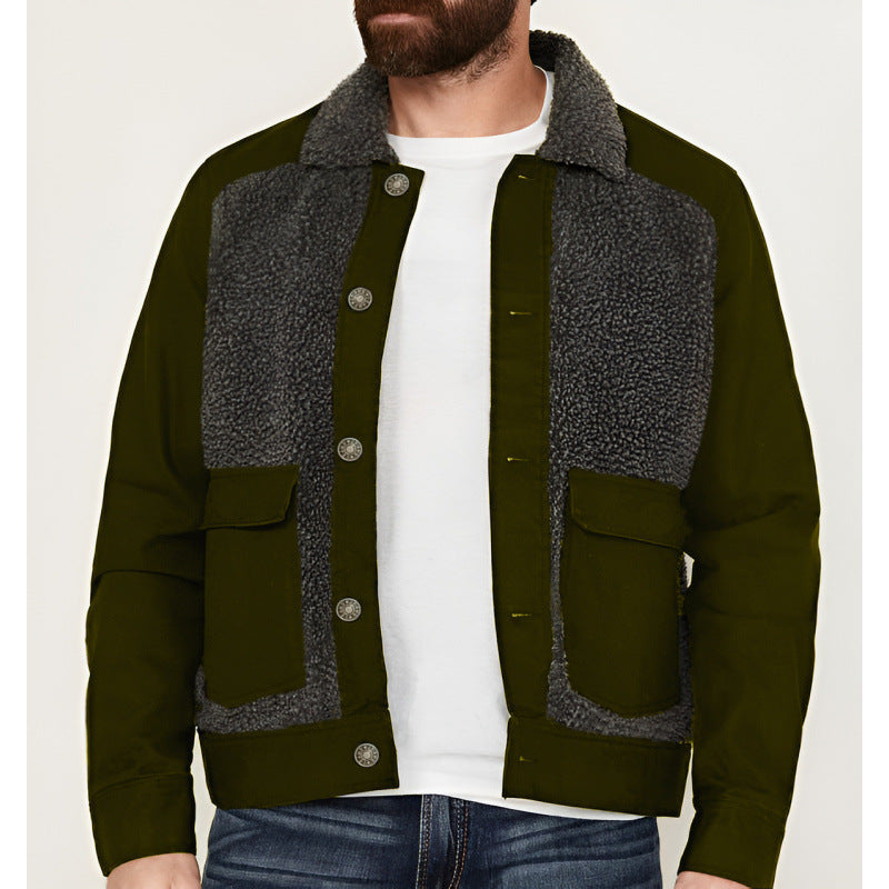 Herren Fleecejacke Modisch Warm Mit Futter