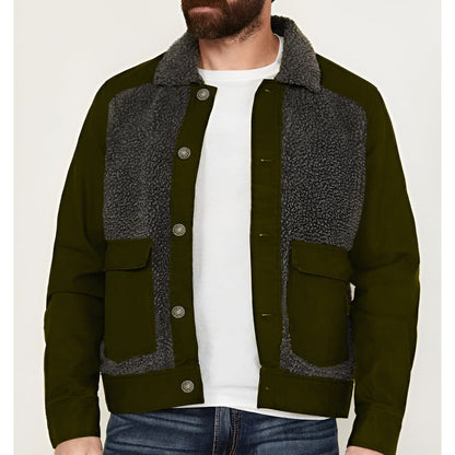 Herren Fleecejacke Modisch Warm Mit Futter