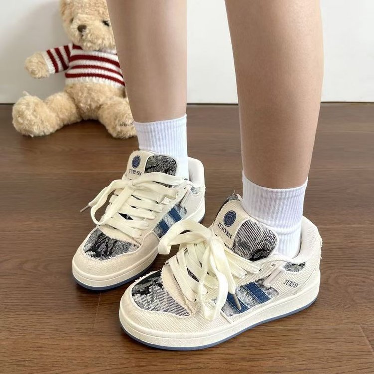 Damen Sneaker Sportlich Mit Print Gepolstert