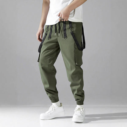 Bequeme Herren Cargo-Hose mit verstellbaren Trägern