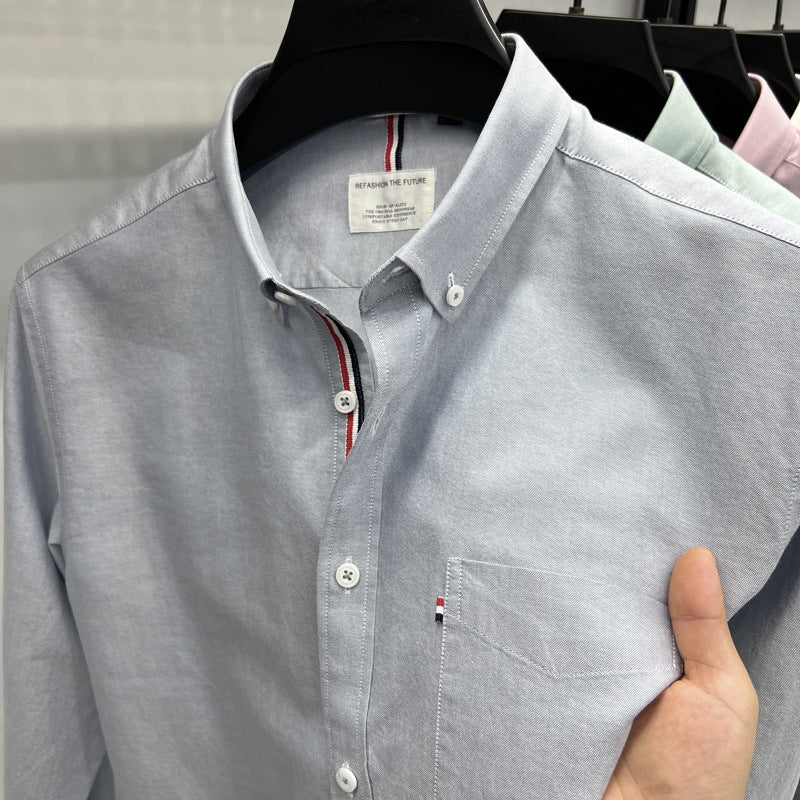 Herren Langarmhemd Modern Slim Fit Baumwolle Qualität