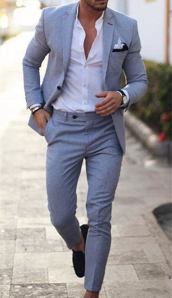 Herrenanzug Zweiteilig Slim Fit Business Anzug