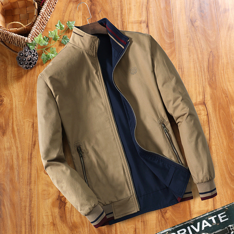 Herren Windjacke Übergangsjacke Wasserabweisend Hochkragen