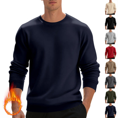 Herren Pullover Weich Baumwolle Klassisch Rundhals