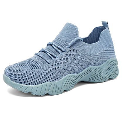 Damen Sneaker Laufschuhe Elastisch Atmungsaktiv Sport