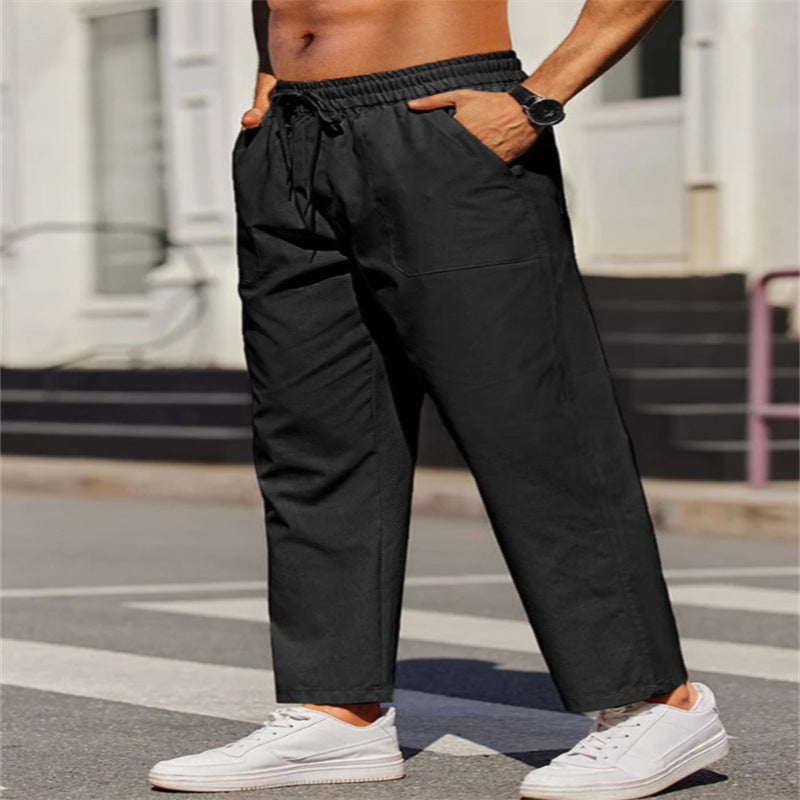 Herren Freizeithose Leicht Bequem Elastisch Mit Taschen