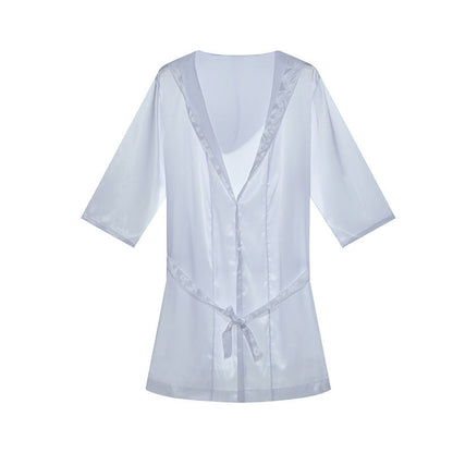 Weicher Herren Bademantel atmungsaktiv Satin Luxus