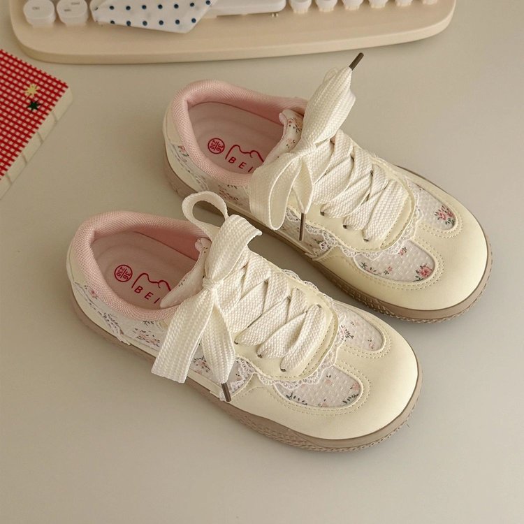 Damen Sneaker Floral Luxus Spitze Fashion Schuhe - BerlinGlamour