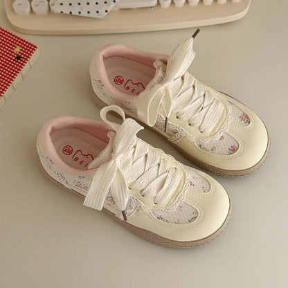 Damen Sneaker Floral Luxus Spitze Fashion Schuhe - BerlinGlamour