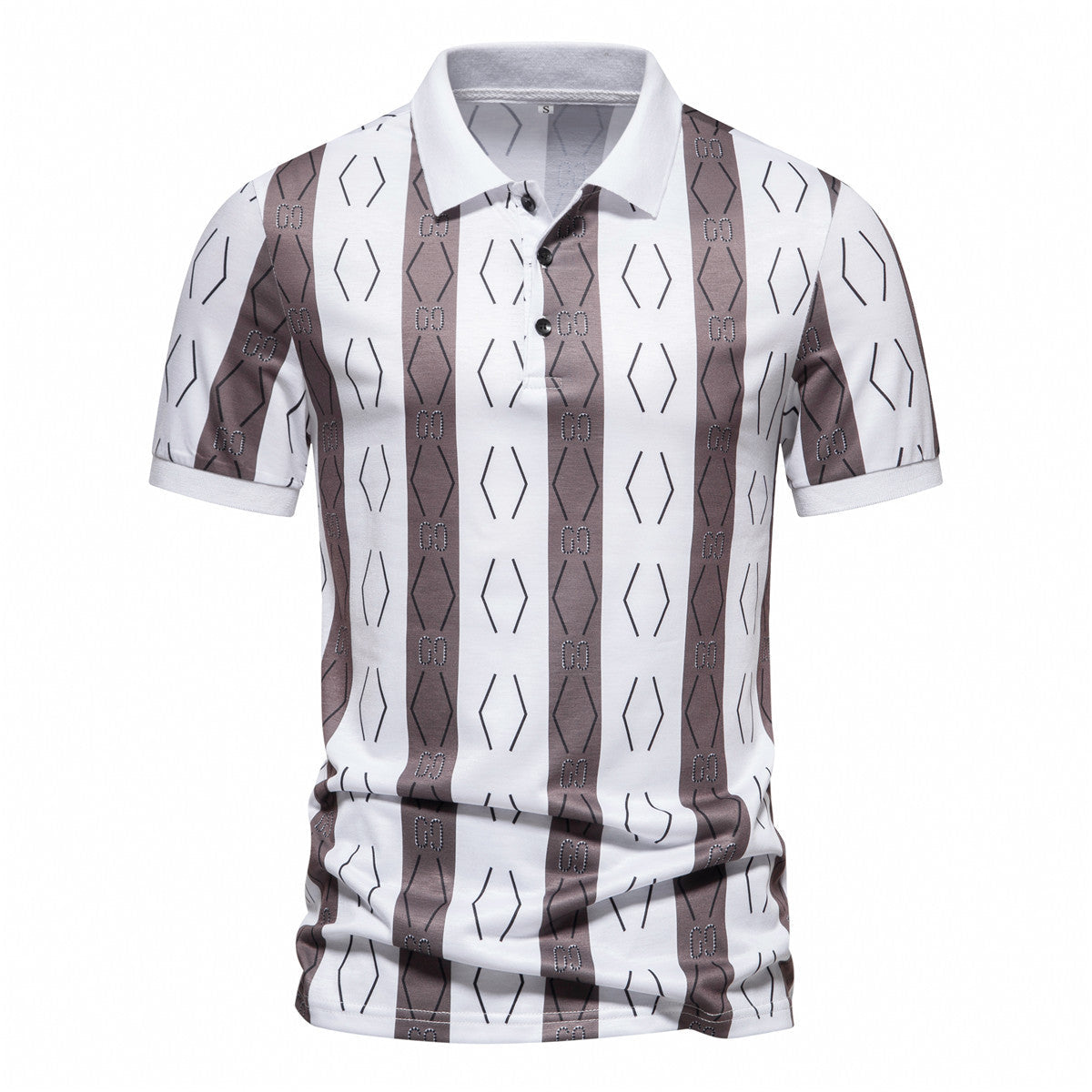 Herren Poloshirt Modern Grafik Kragen Trend