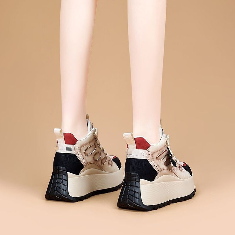 Damen Sneaker High-Top Sportlich mit Blockabsatz Mode