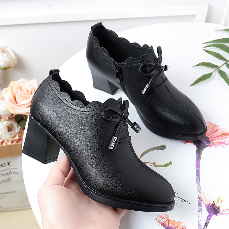 Damen Schnürschuhe Elegante Blockabsatz KomfortSchuhe