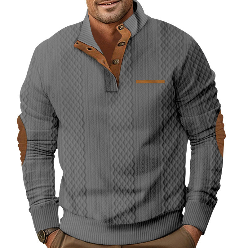 Herren Strickpullover Modern mit Kontrastdetails und Struktur
