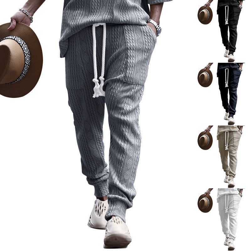 Herren Strickset Elastischer Bund Lässig Freizeitlook