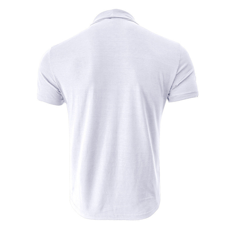 Herren T-Shirt Kurzarm Modern mit Rollkragen Trendy