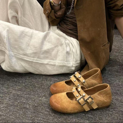 Damen Mokassins Bequem Schnalle Schuhe Frauen Schuhe Komfort