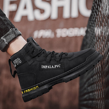 Herren Stiefel Robust Schnürstiefel mit Polster Innensohle Rutschfest
