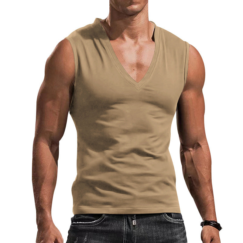 Herren T-Shirt V-Ausschnitt Ärmellos atmungsaktiv Berlin