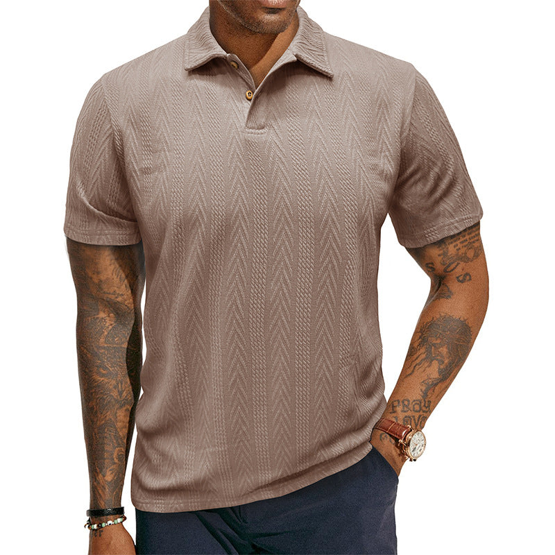 Herren Poloshirt Kurzarm Strukturiert Modern Berlin Style