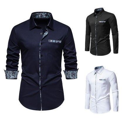Herren Langarmhemd Paisley Modern Trendig - BerlinGlamour