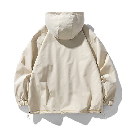 Herren Outdoor-Jacke Winddicht Praktisch mit Kapuze