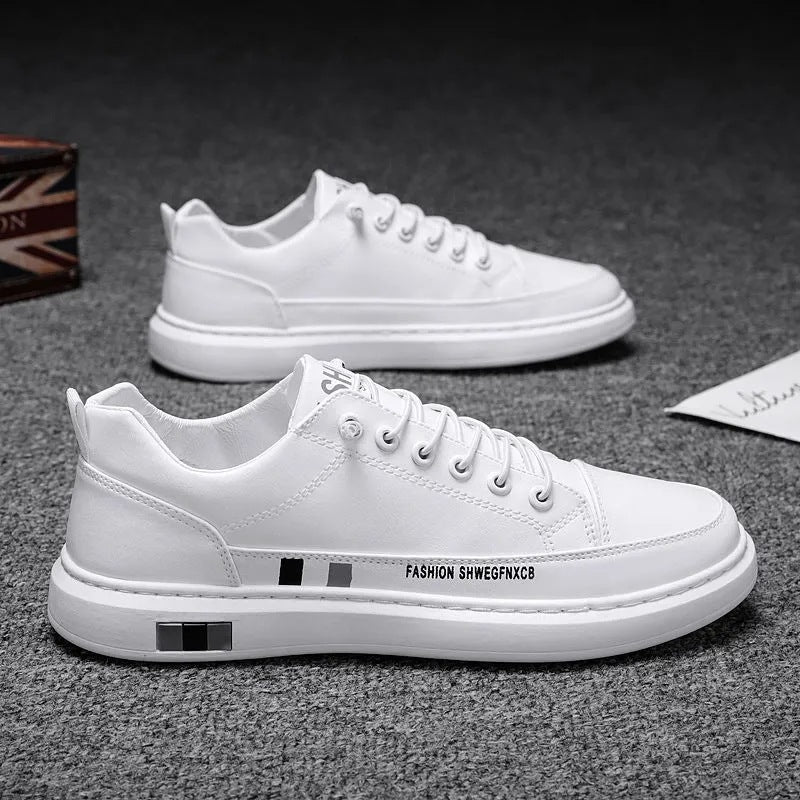 Herren Sneaker Leder Modisch Schnürsenkel