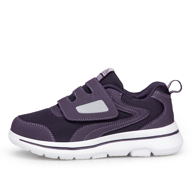 Damen Sneaker Freizeit Schuhe Atmungsaktiv Klettverschluss