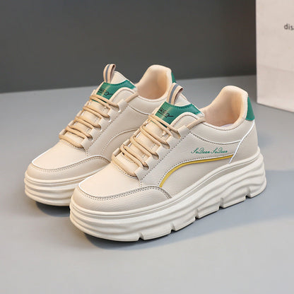 Damen Plateau Sneaker Sportlich Atmungsaktiv Mit Dämpfung
